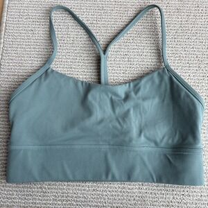Savvi Women's Strappy Green Sports Bra Medium lined